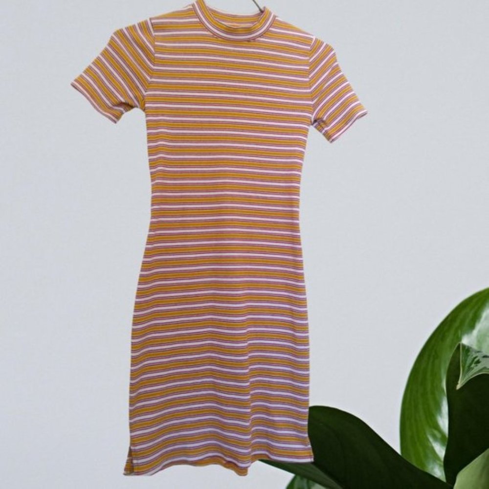 Hollister Stripe Yellow Dress XS
